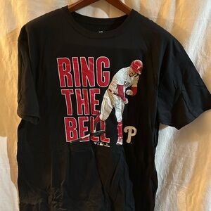 Fanatics Ring the Bell 2XL Philadelphia MLB Phillies Baseball Tee Black Red